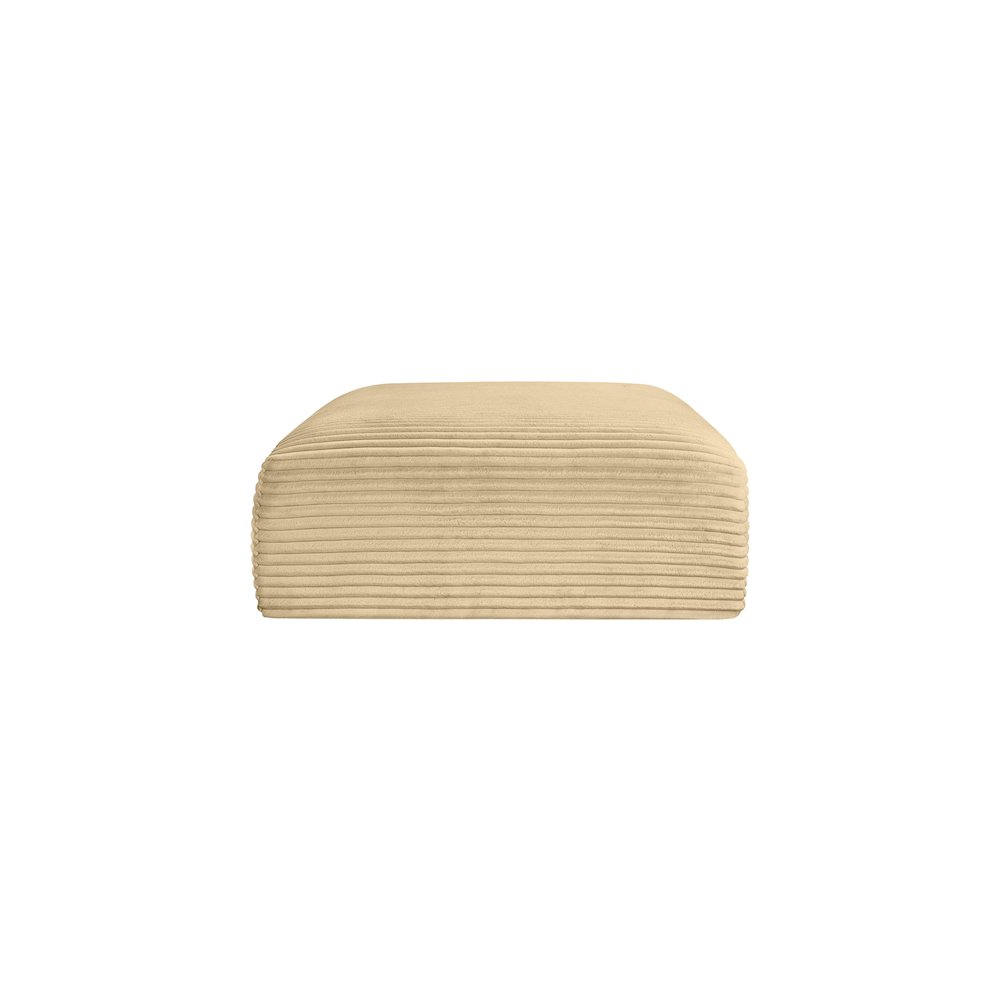 Shaggy Camel Corduroy Performance Fabric Ottoman. Picture 2