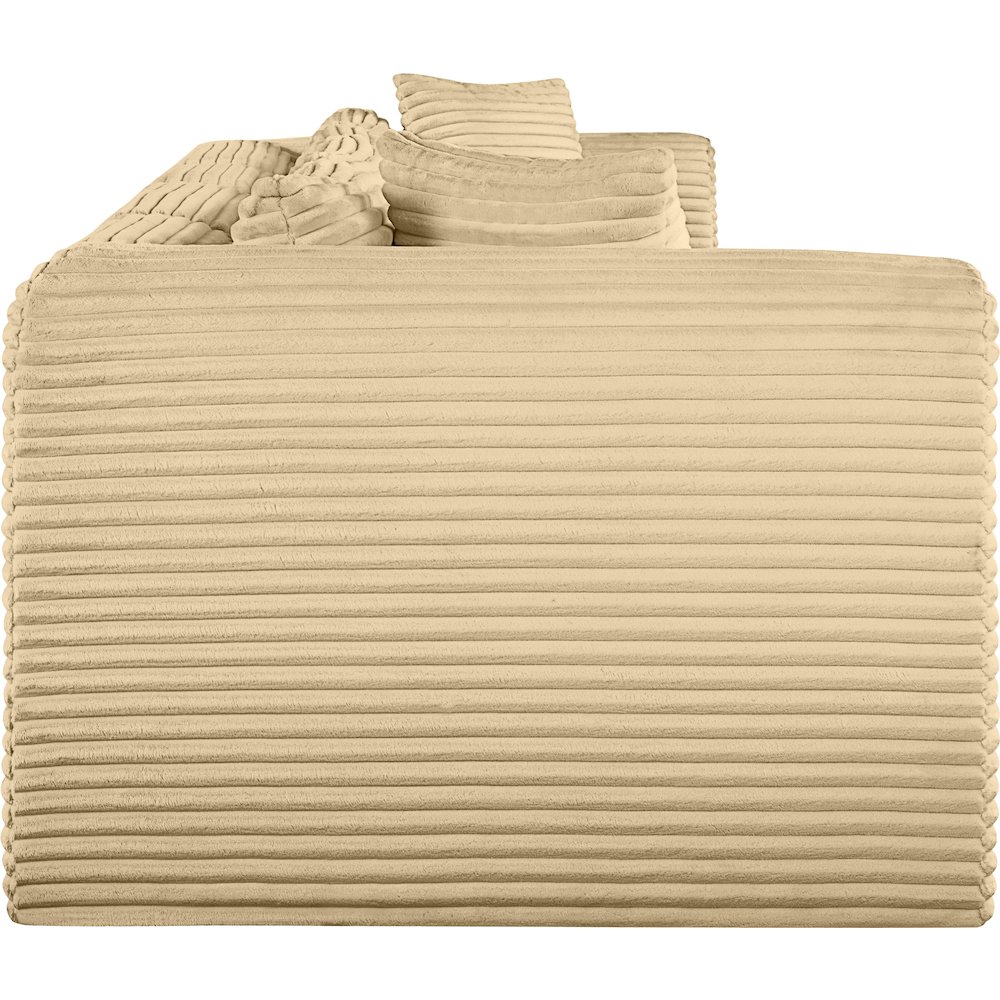 Shaggy Camel Corduroy Performance Fabric Modular Sofa. Picture 3