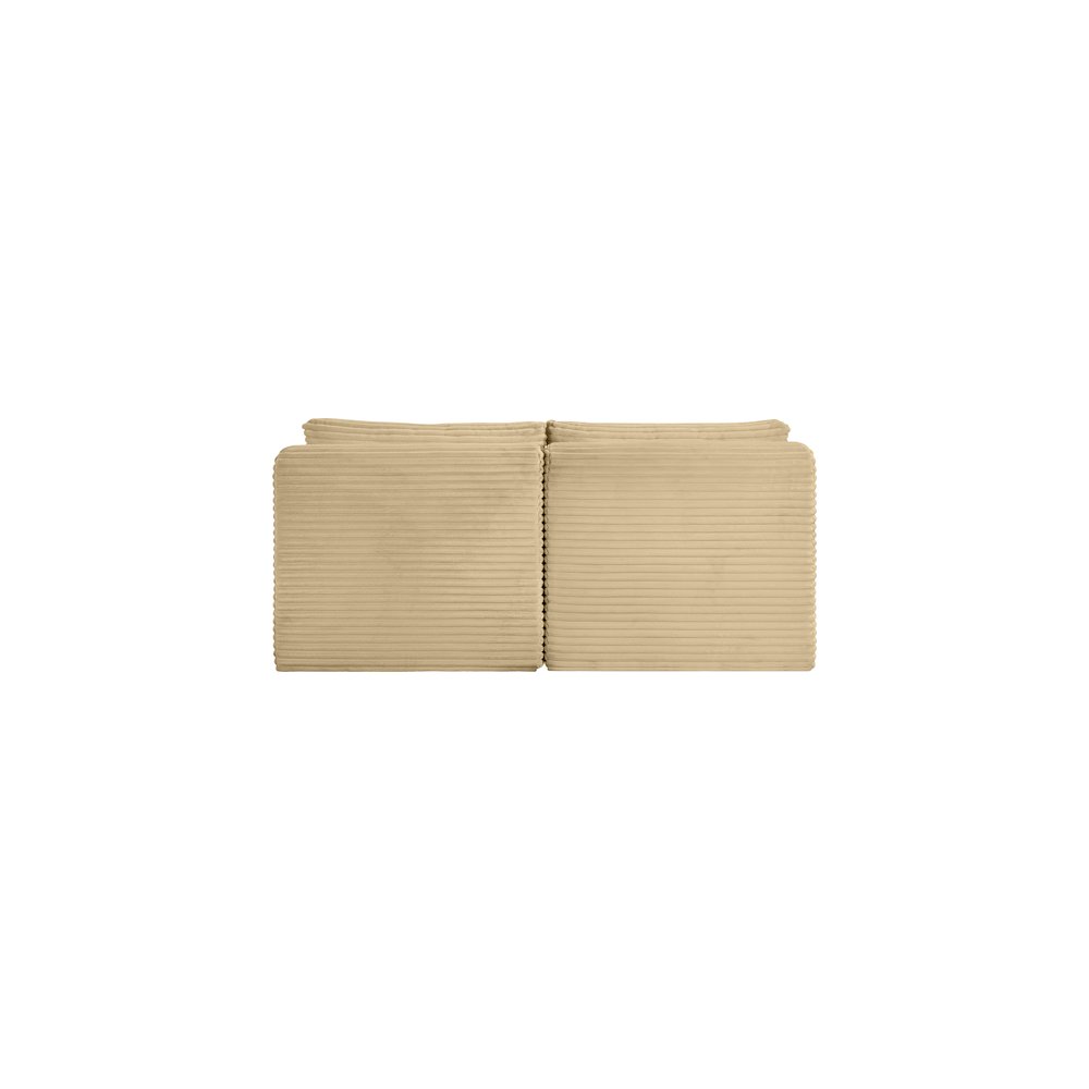 Shaggy Camel Corduroy Performance Fabric Modular Sofa. Picture 4