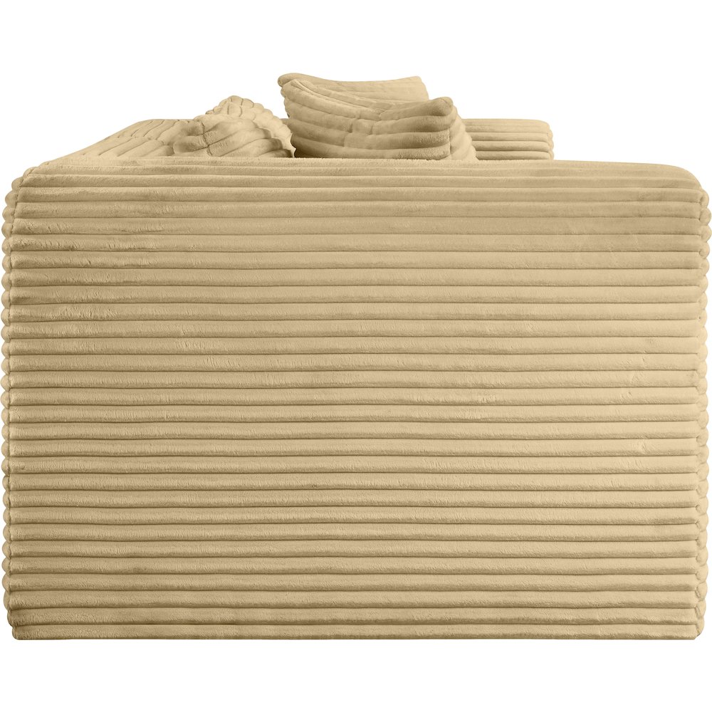 Shaggy Camel Corduroy Performance Fabric Modular Sofa. Picture 3