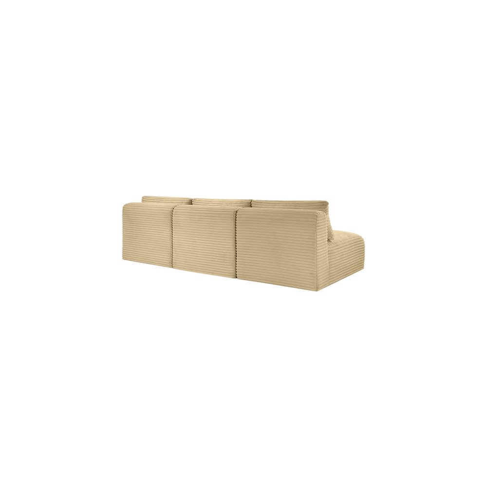 Shaggy Camel Corduroy Performance Fabric Modular Sofa. Picture 6