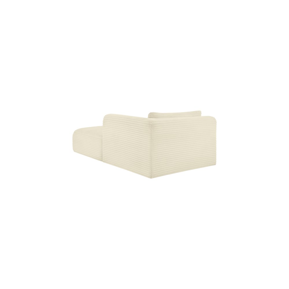 Shaggy Cream Corduroy Performance Fabric Chaise. Picture 6