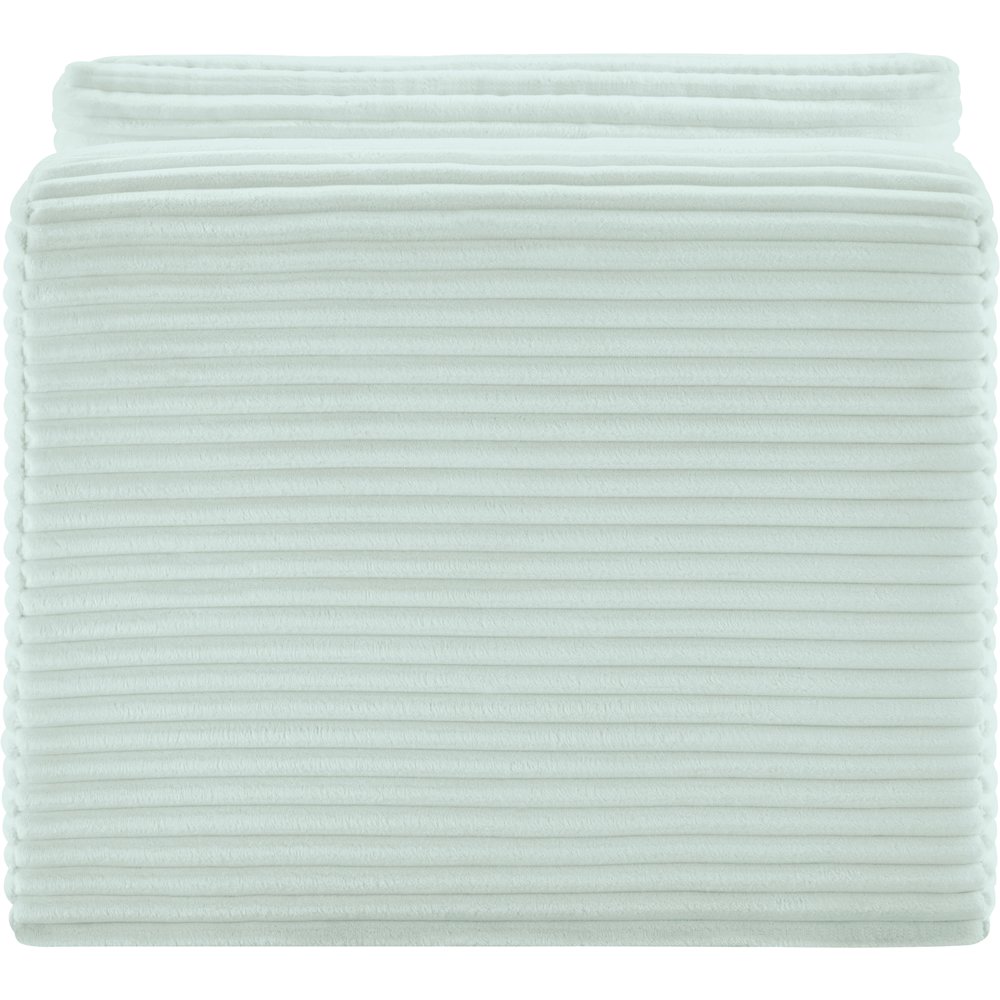 Shaggy Mint Corduroy Performance Fabric Armless Chair. Picture 4