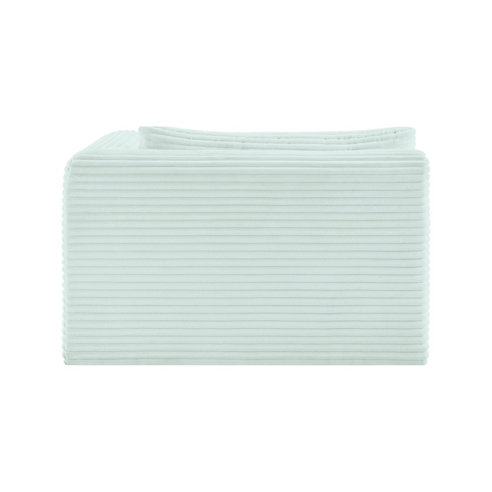 Shaggy Mint Corduroy Performance Fabric Chaise. Picture 3