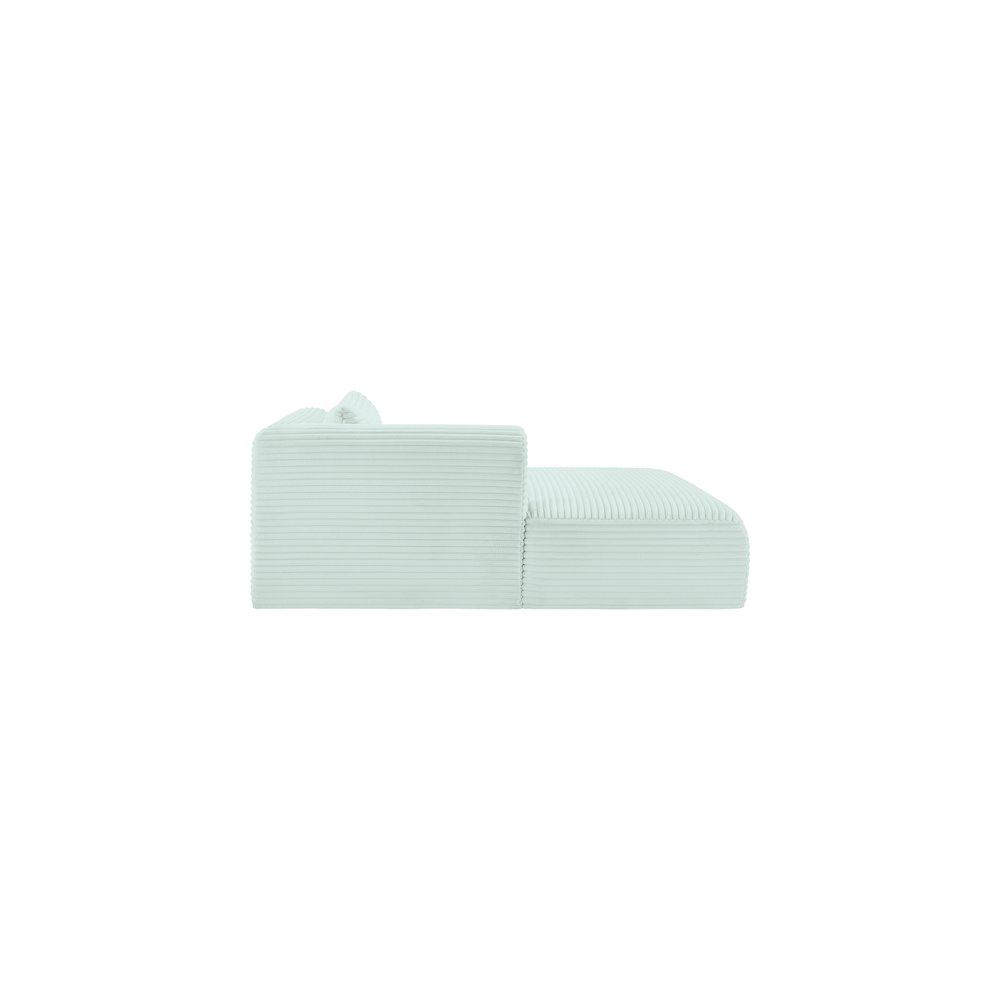 Shaggy Mint Corduroy Performance Fabric Chaise. Picture 4