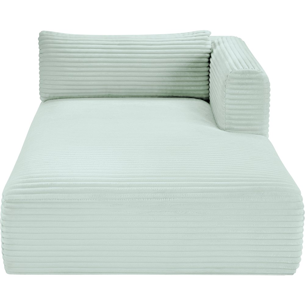 Shaggy Mint Corduroy Performance Fabric Chaise. Picture 5