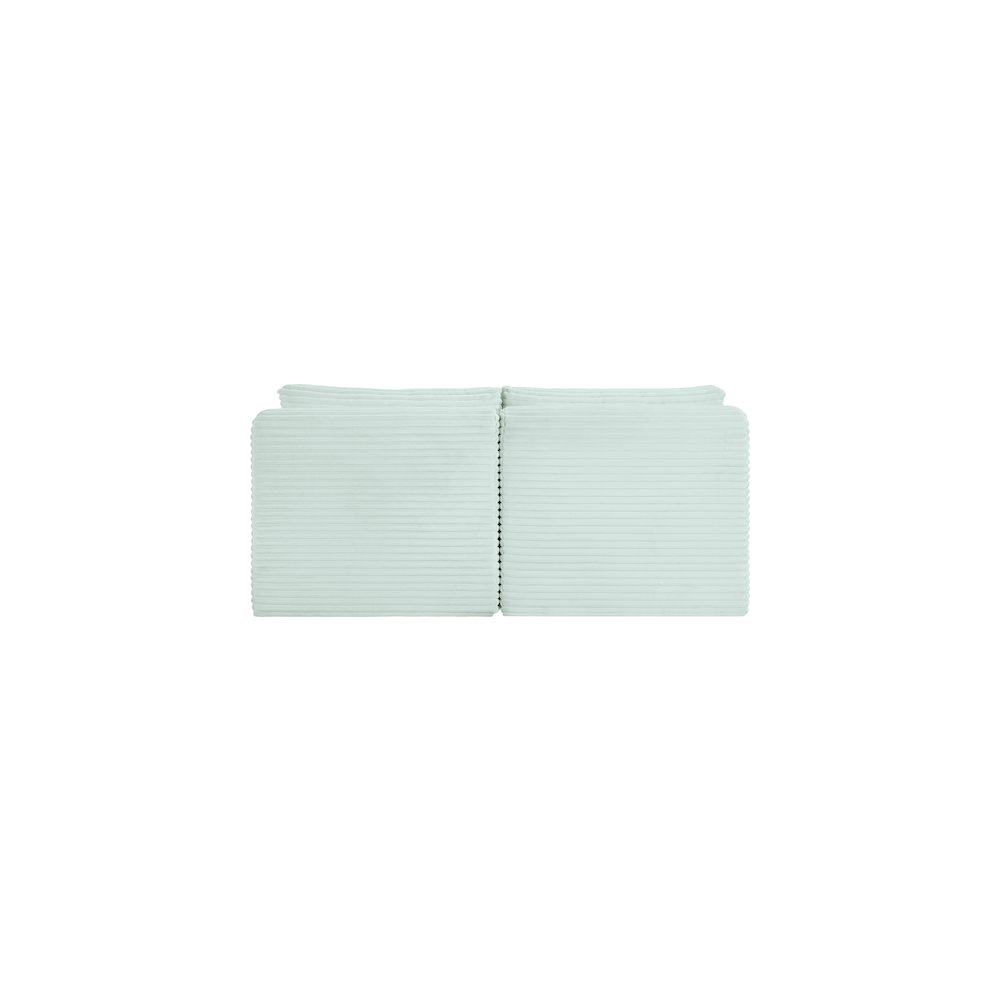 Shaggy Mint Corduroy Performance Fabric Modular Sofa. Picture 4