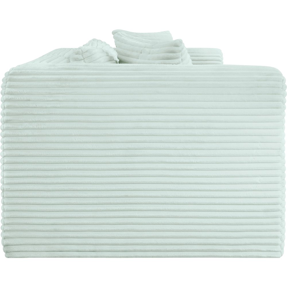 Shaggy Mint Corduroy Performance Fabric Modular Sofa. Picture 3
