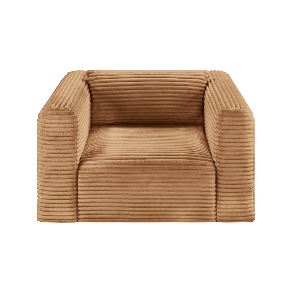 Shaggy Saddle Corduroy Performance Fabric Arm Chair. Picture 5