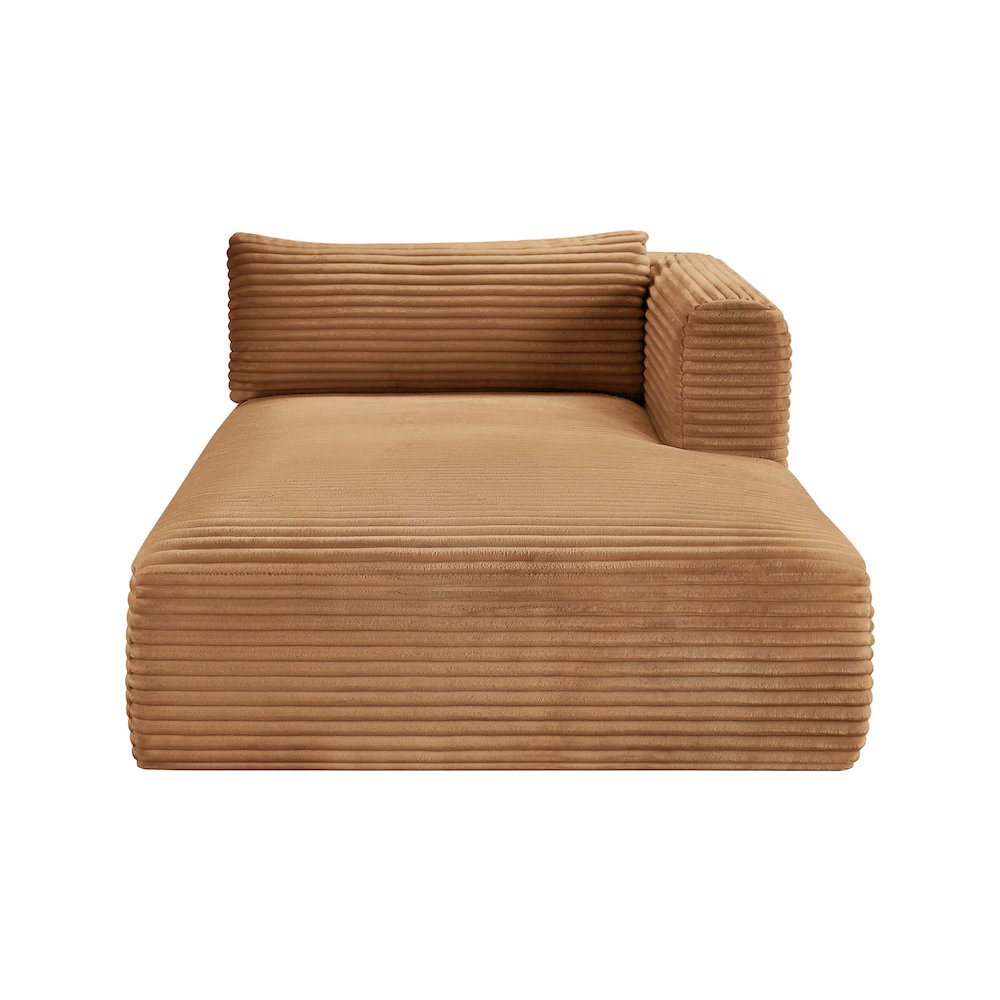 Shaggy Saddle Corduroy Performance Fabric Chaise. Picture 2