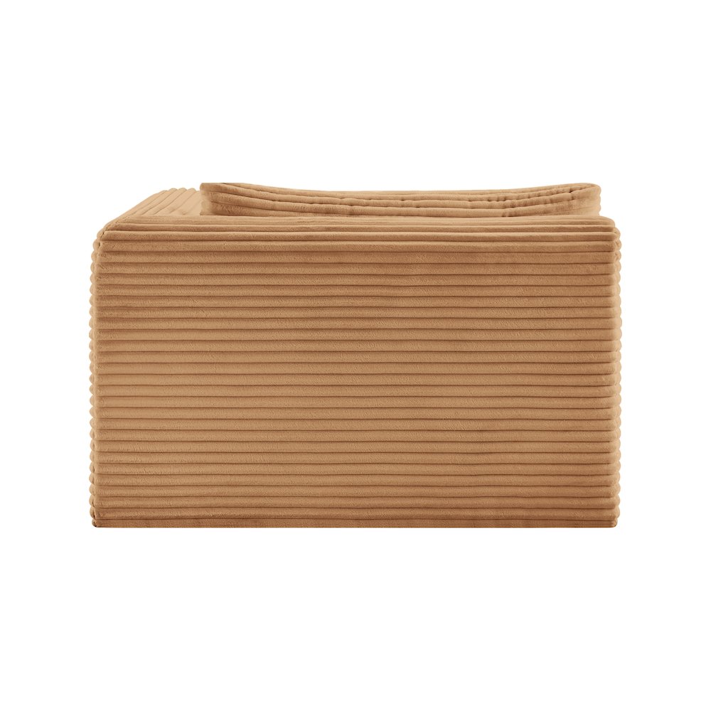 Shaggy Saddle Corduroy Performance Fabric Chaise. Picture 3