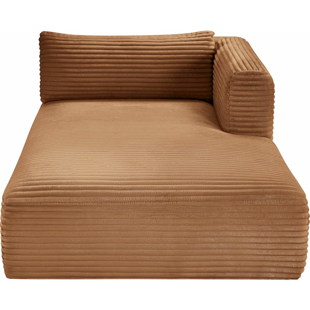 Shaggy Saddle Corduroy Performance Fabric Chaise. Picture 5