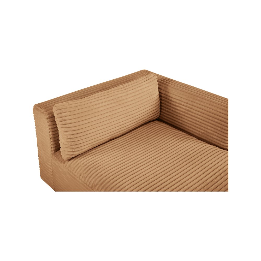 Shaggy Saddle Corduroy Performance Fabric Chaise. Picture 7