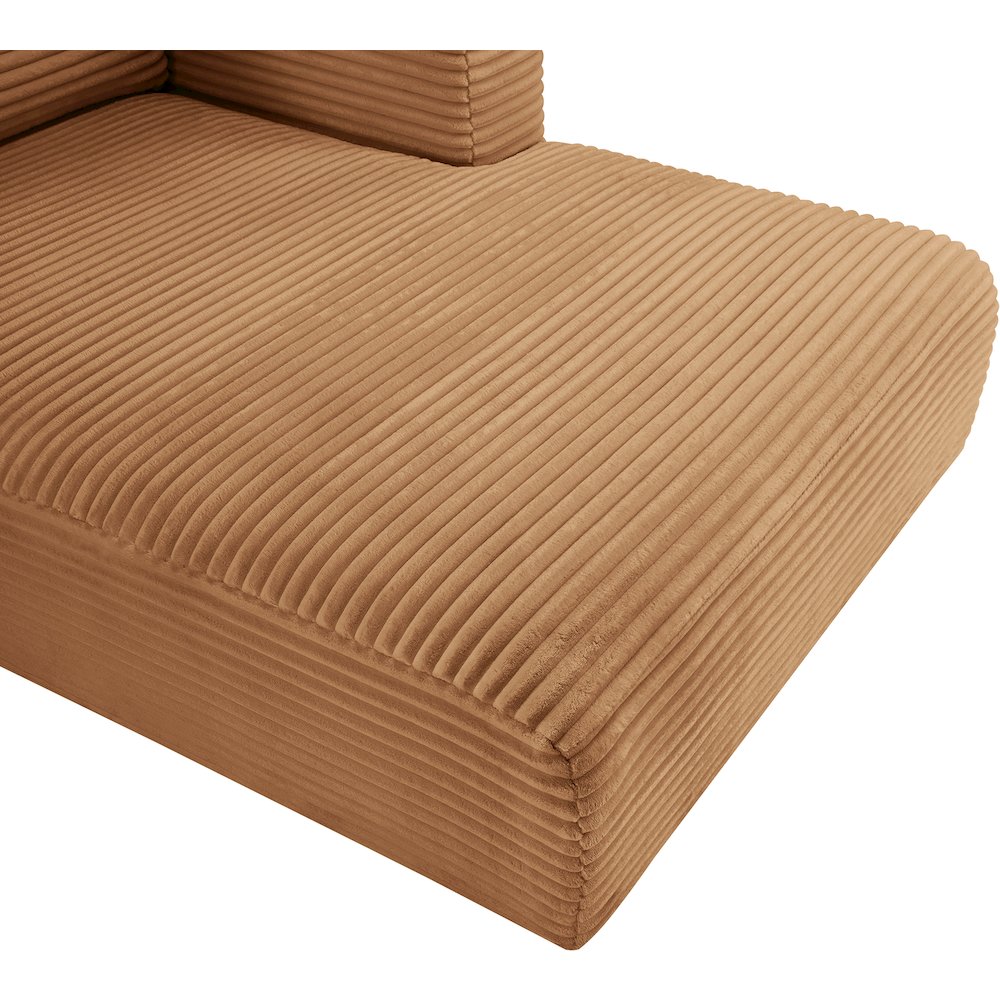Shaggy Saddle Corduroy Performance Fabric Chaise. Picture 8
