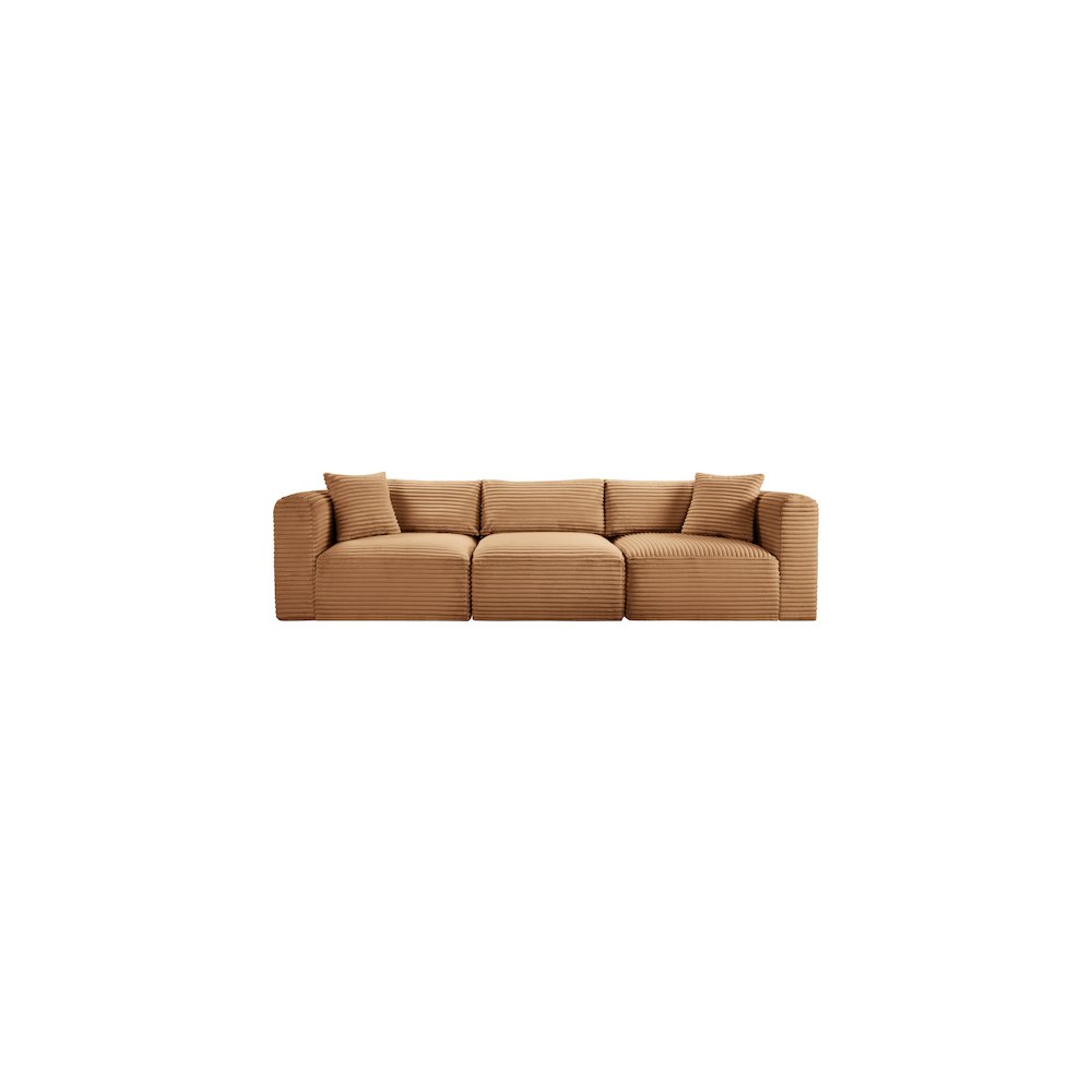 Shaggy Saddle Corduroy Performance Fabric Modular Sofa. Picture 2