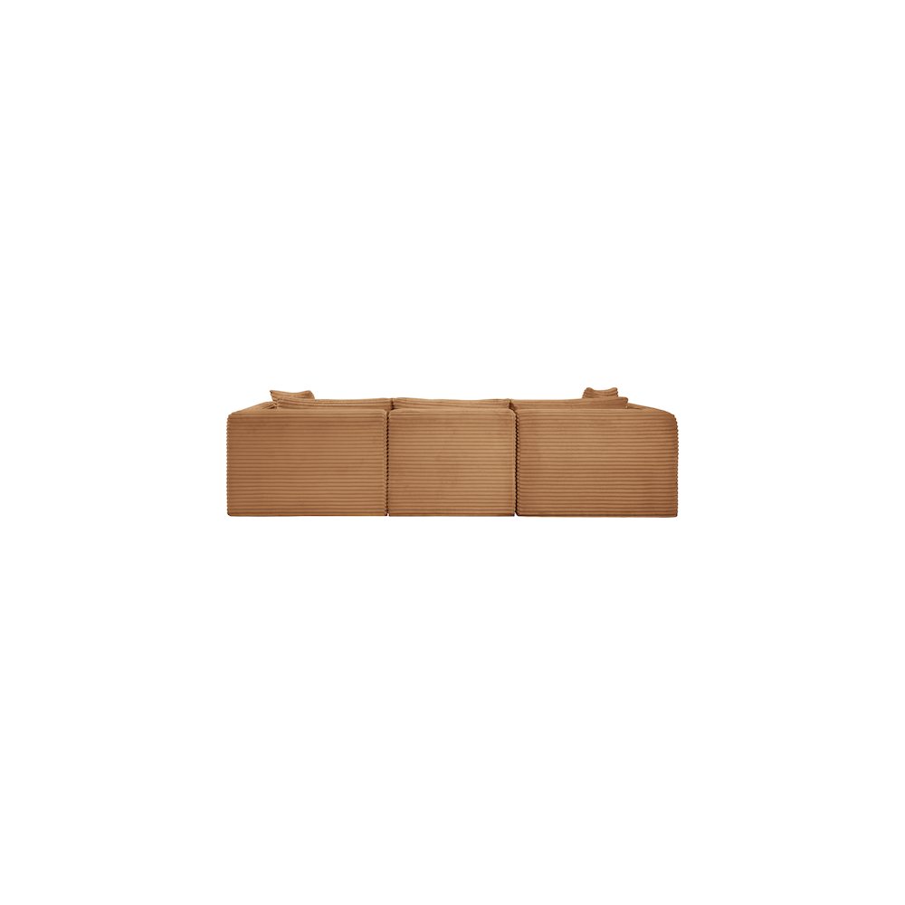 Shaggy Saddle Corduroy Performance Fabric Modular Sofa. Picture 4