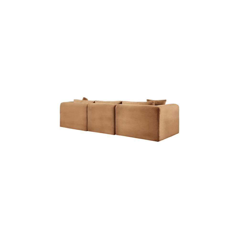 Shaggy Saddle Corduroy Performance Fabric Modular Sofa. Picture 6