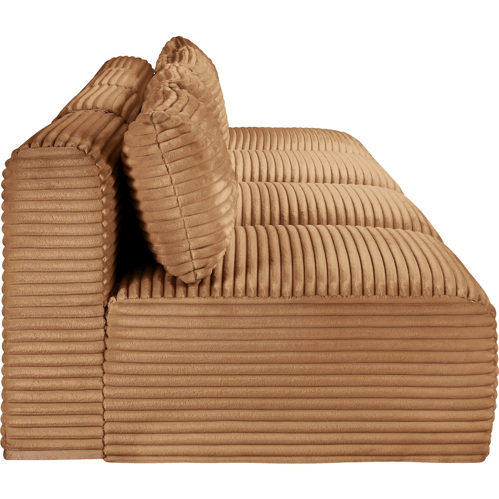 Shaggy Saddle Corduroy Performance Fabric Modular Sofa. Picture 3