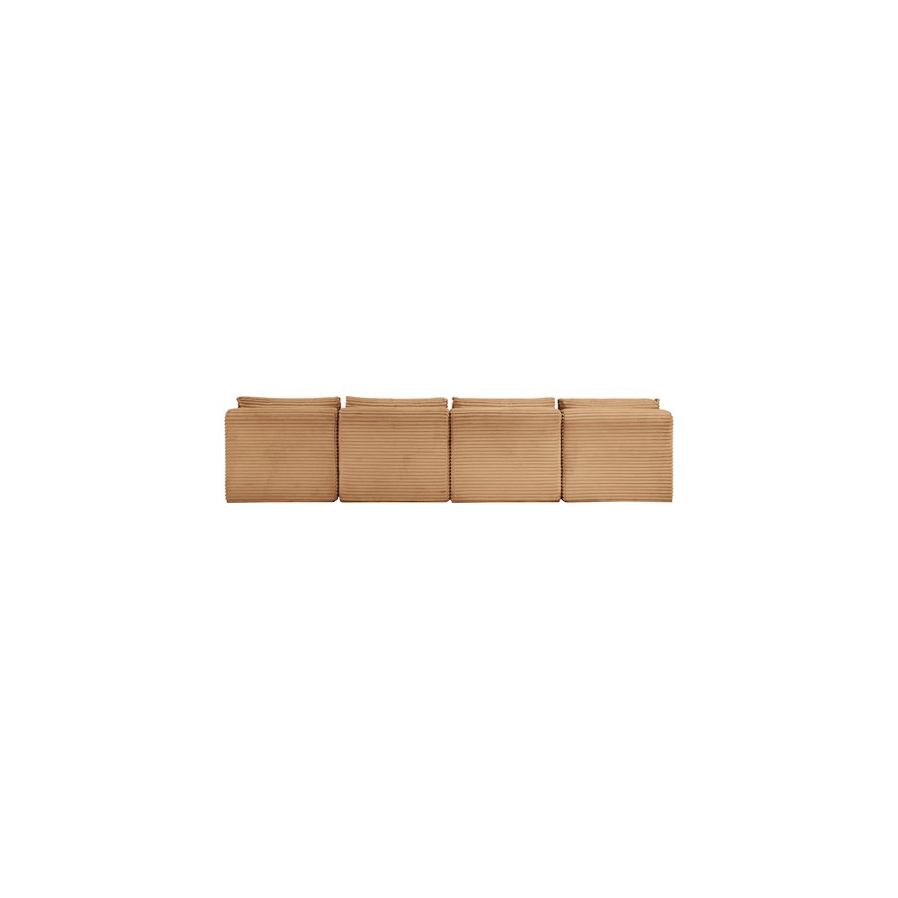 Shaggy Saddle Corduroy Performance Fabric Modular Sofa. Picture 4