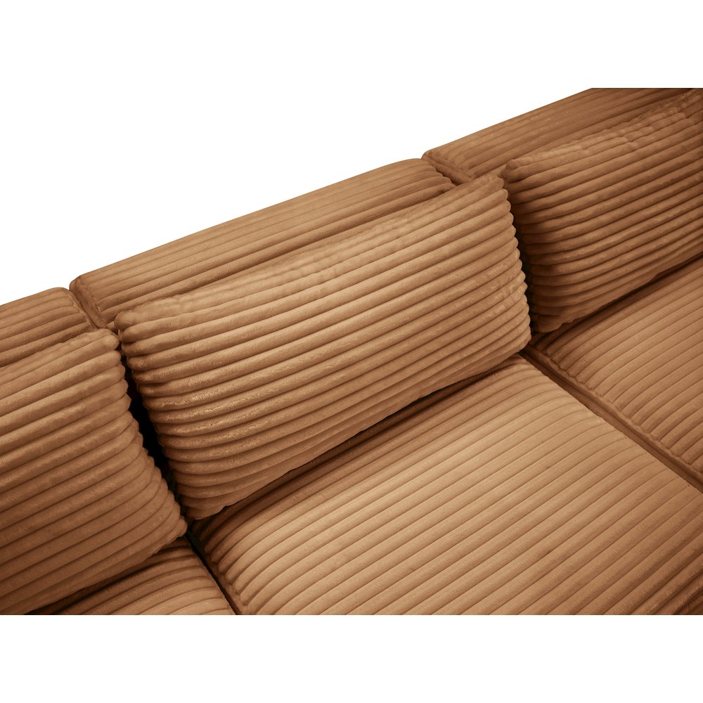 Shaggy Saddle Corduroy Performance Fabric Modular Sofa. Picture 7
