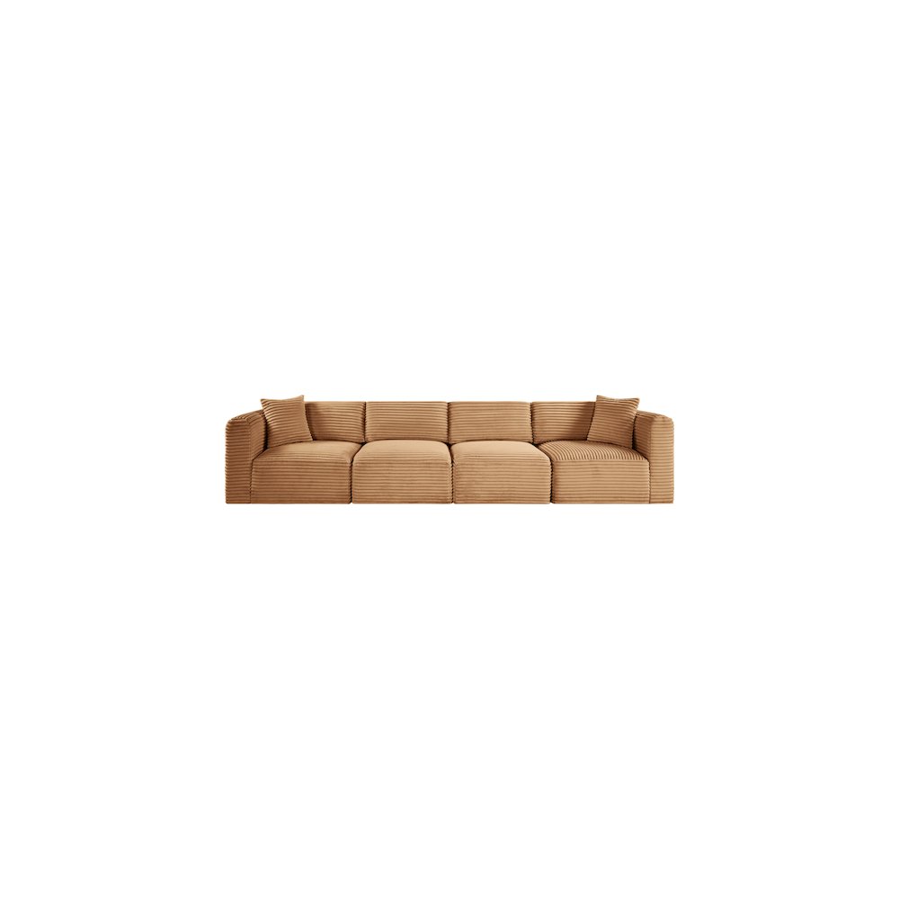 Shaggy Saddle Corduroy Performance Fabric Modular Sofa. Picture 2