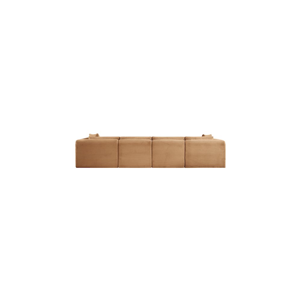 Shaggy Saddle Corduroy Performance Fabric Modular Sofa. Picture 4