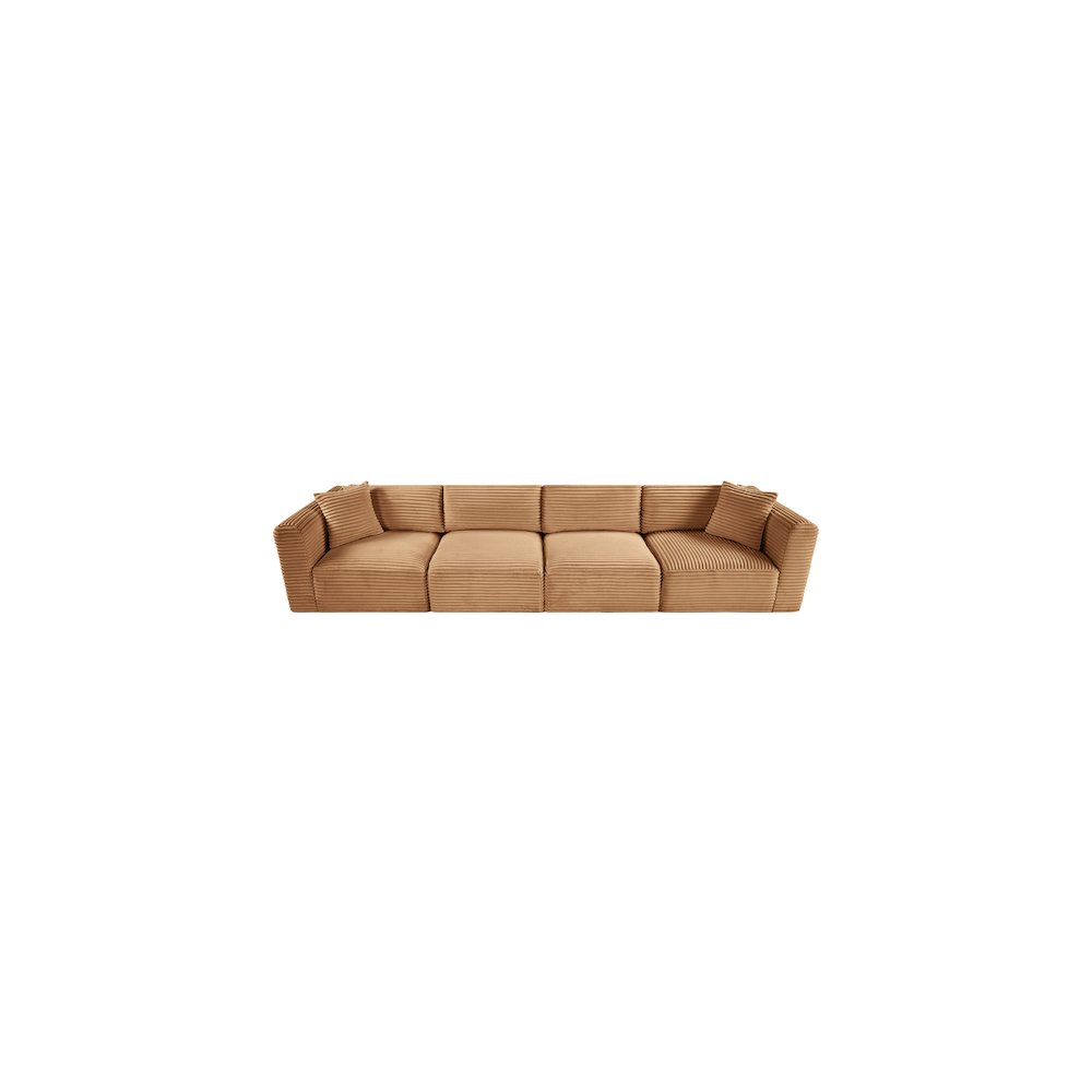 Shaggy Saddle Corduroy Performance Fabric Modular Sofa. Picture 5