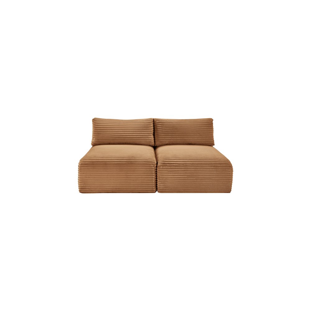 Shaggy Saddle Corduroy Performance Fabric Modular Sofa. Picture 2