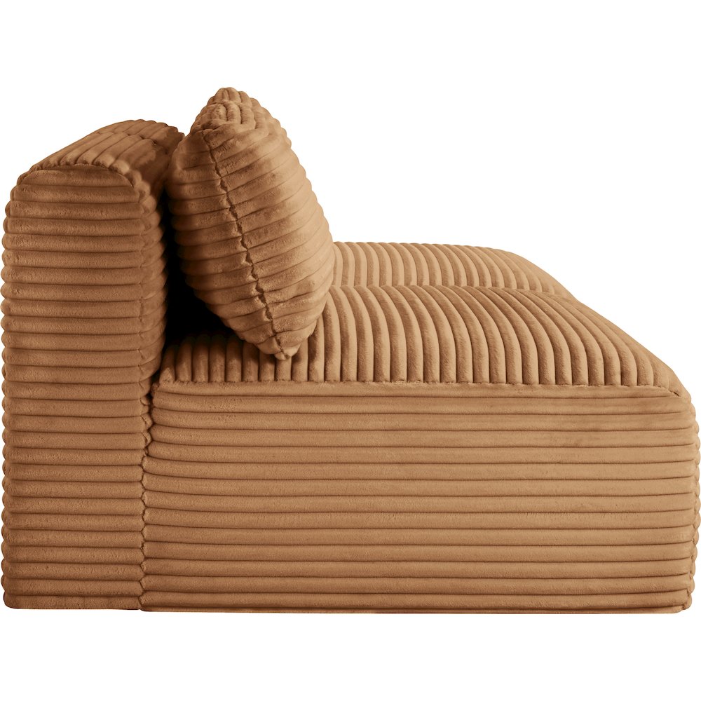Shaggy Saddle Corduroy Performance Fabric Modular Sofa. Picture 3