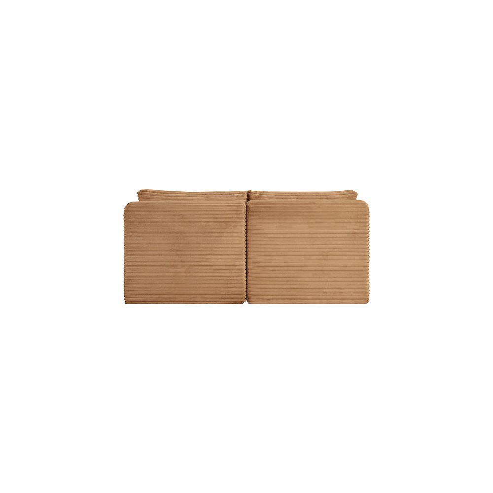 Shaggy Saddle Corduroy Performance Fabric Modular Sofa. Picture 4