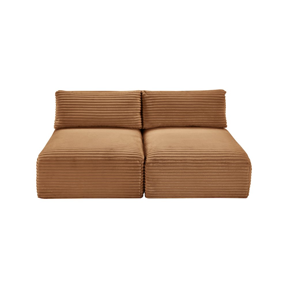 Shaggy Saddle Corduroy Performance Fabric Modular Sofa. Picture 5