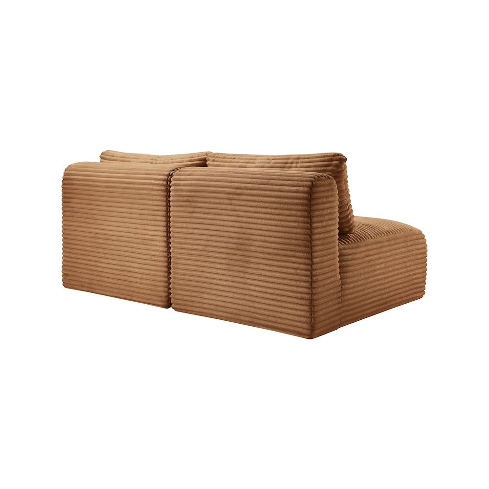 Shaggy Saddle Corduroy Performance Fabric Modular Sofa. Picture 6