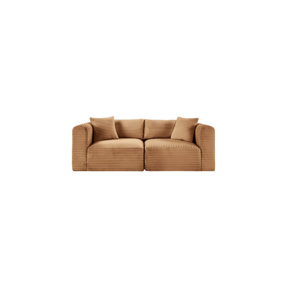 Shaggy Saddle Corduroy Performance Fabric Modular Sofa. Picture 2