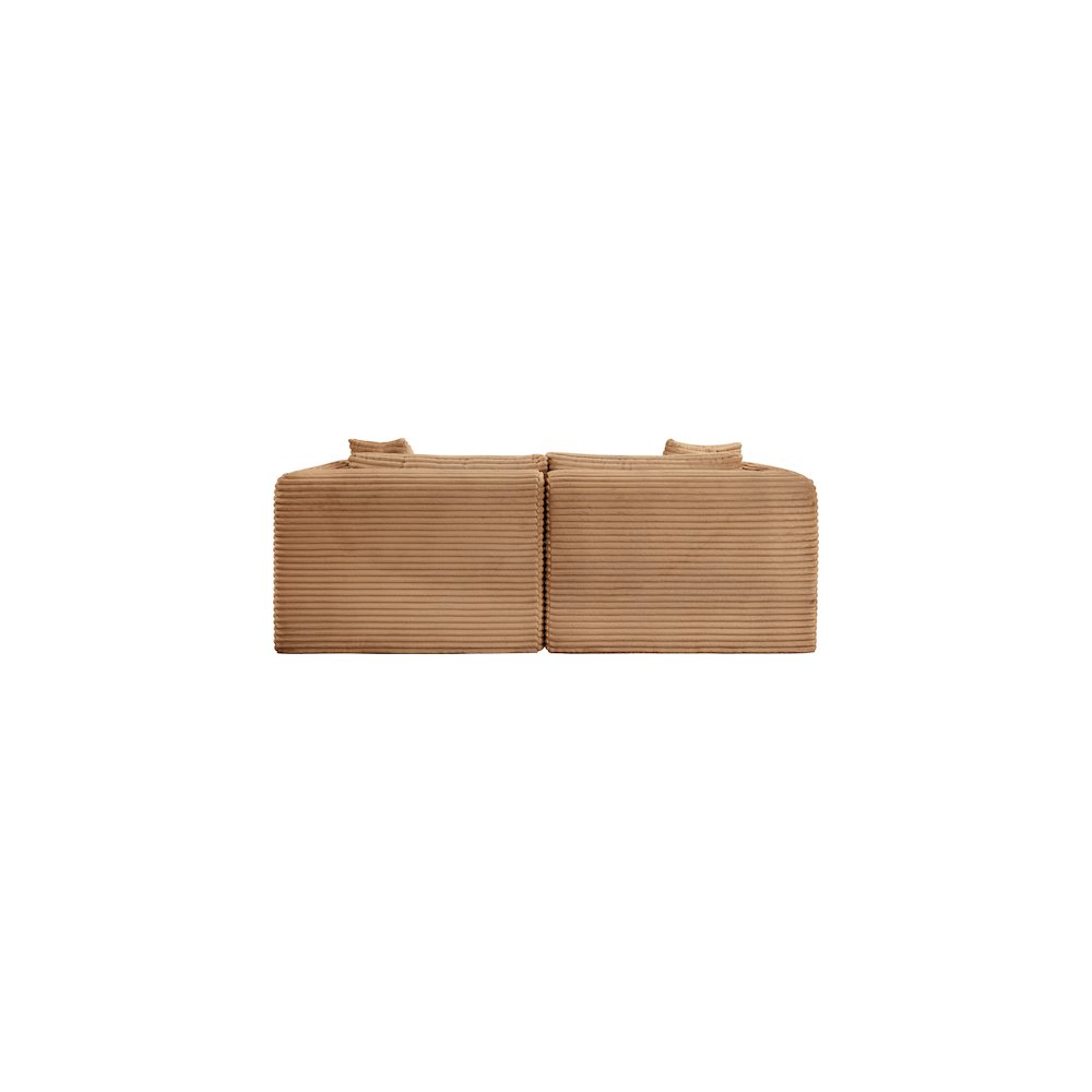 Shaggy Saddle Corduroy Performance Fabric Modular Sofa. Picture 4