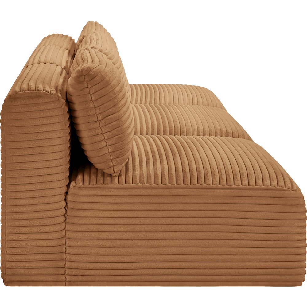 Shaggy Saddle Corduroy Performance Fabric Modular Sofa. Picture 3