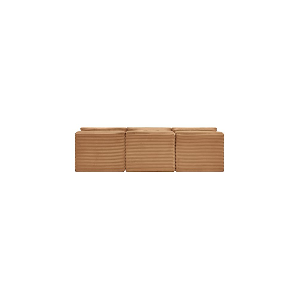 Shaggy Saddle Corduroy Performance Fabric Modular Sofa. Picture 4