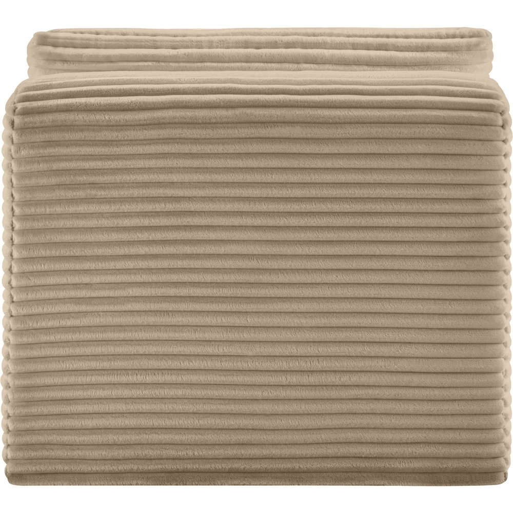 Shaggy Taupe Corduroy Performance Fabric Armless Chair. Picture 4