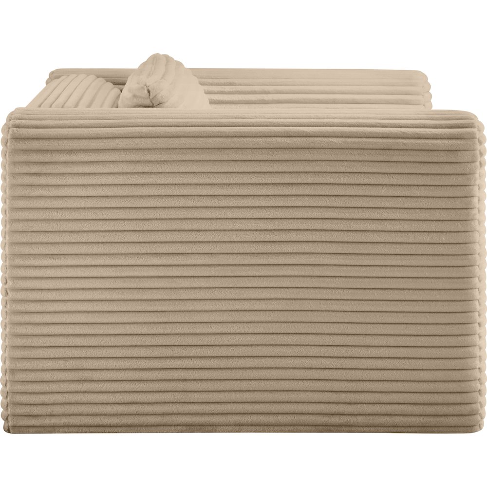 Shaggy Taupe Corduroy Performance Fabric Arm Chair. Picture 3