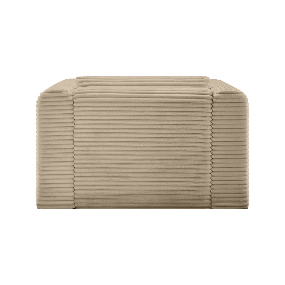 Shaggy Taupe Corduroy Performance Fabric Arm Chair. Picture 4