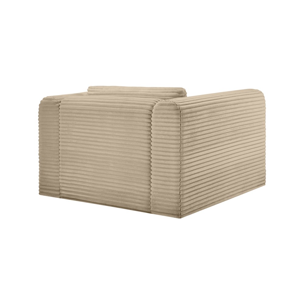 Shaggy Taupe Corduroy Performance Fabric Arm Chair. Picture 6