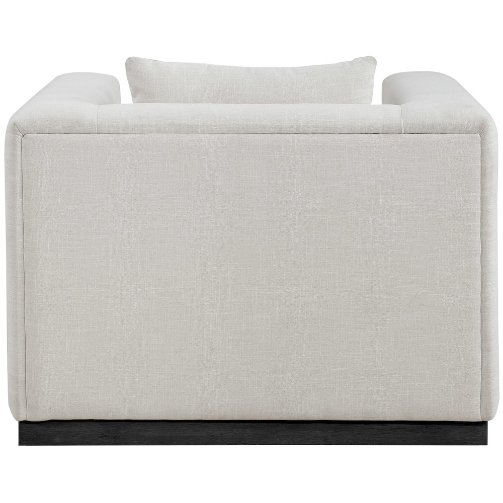 Alfie Beige Linen Textured Fabic Chair. Picture 2