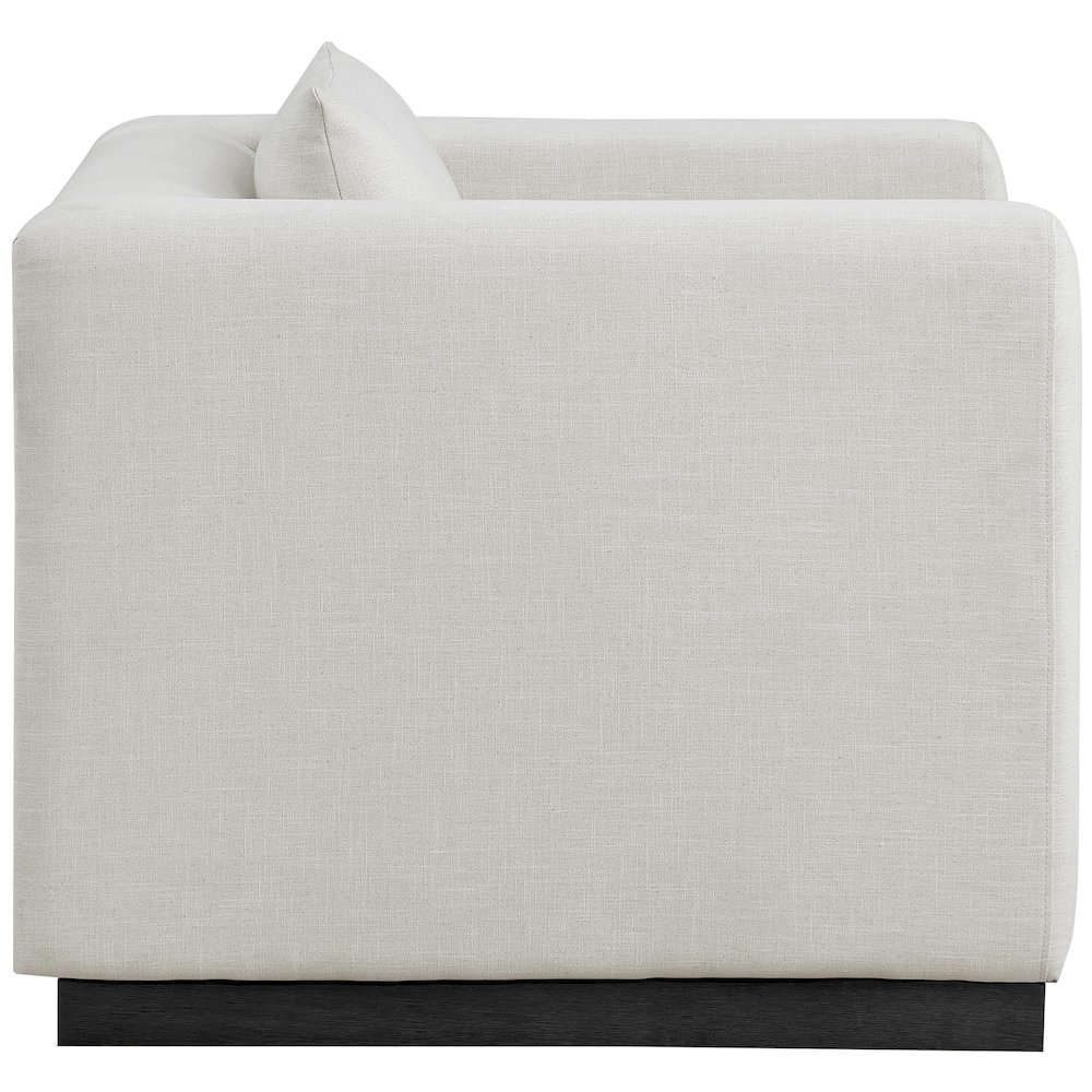 Alfie Beige Linen Textured Fabic Chair. Picture 4