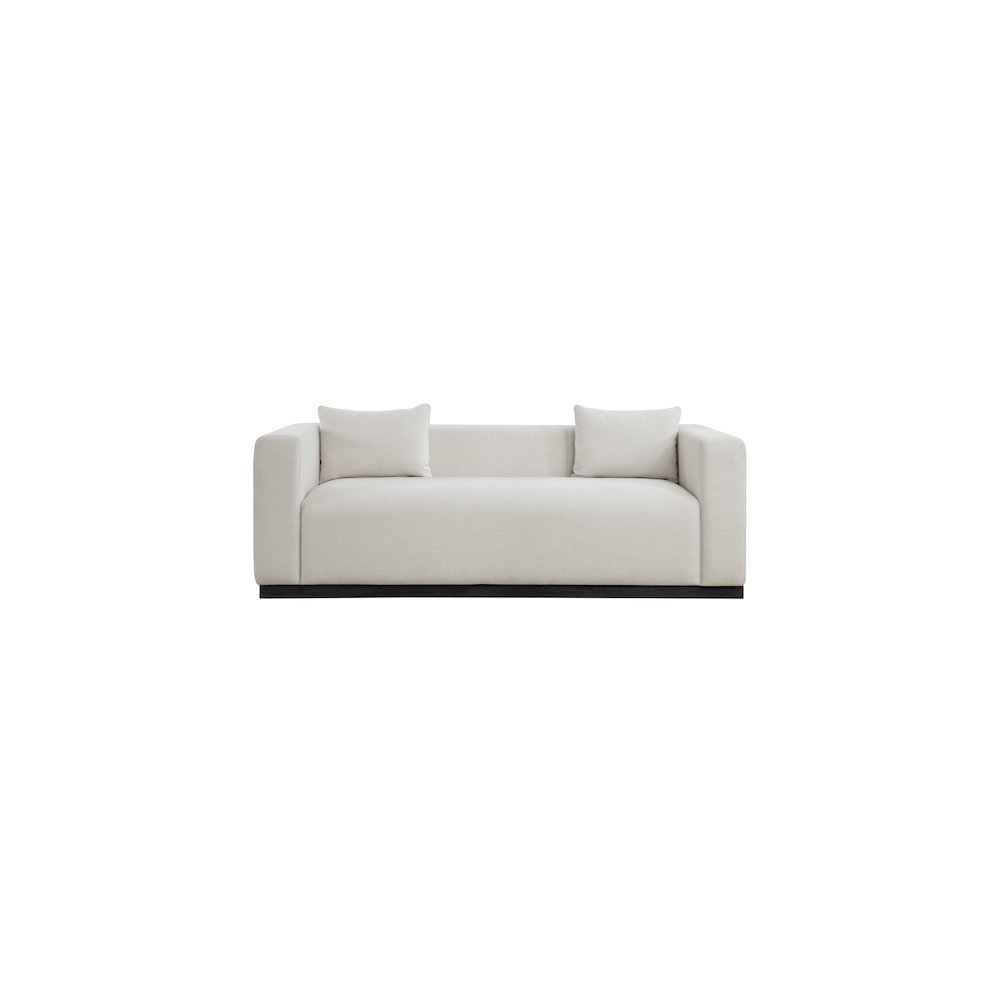 Alfie Beige Linen Textured Fabic Sofa. Picture 3