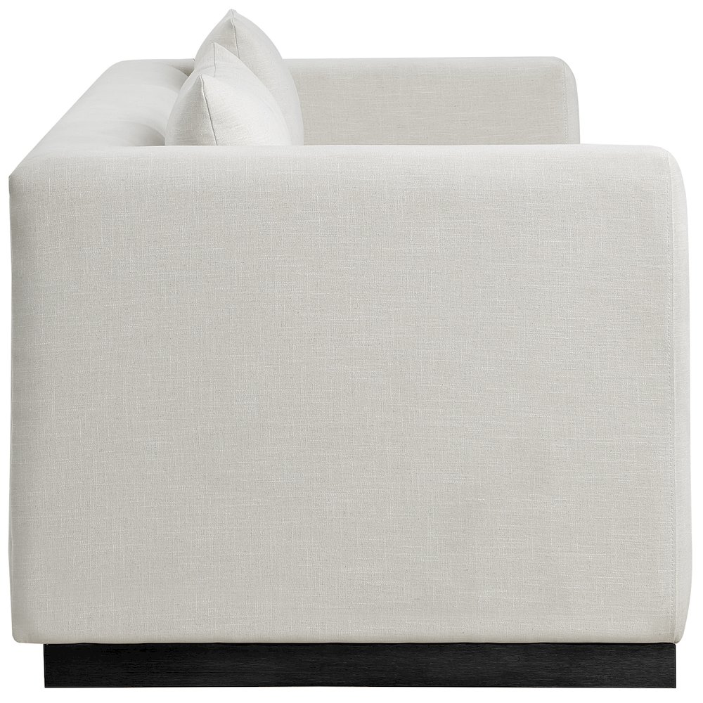 Alfie Beige Linen Textured Fabic Sofa. Picture 4