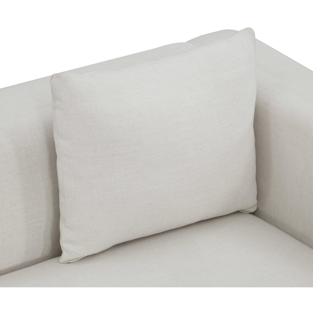 Alfie Beige Linen Textured Fabic Sofa. Picture 5
