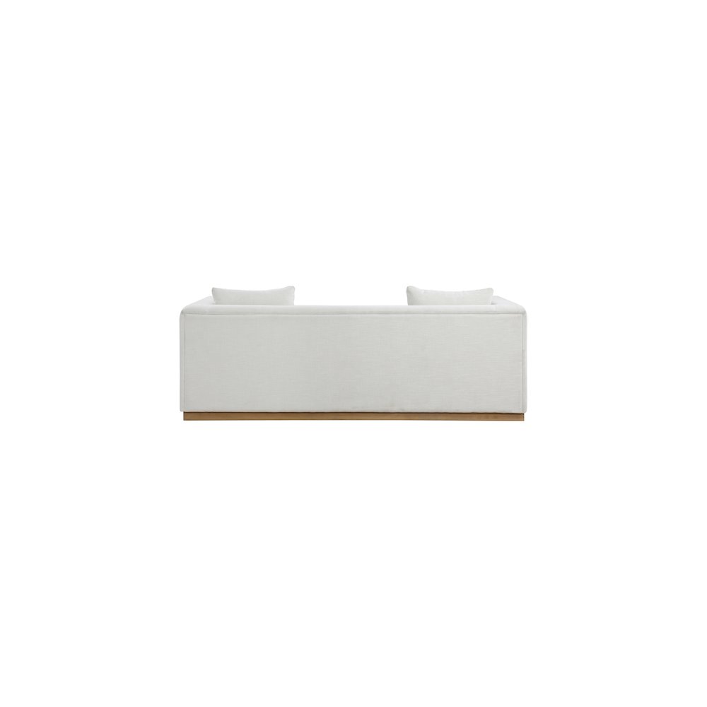 Alfie Cream Linen Textured Fabic Sofa. Picture 2