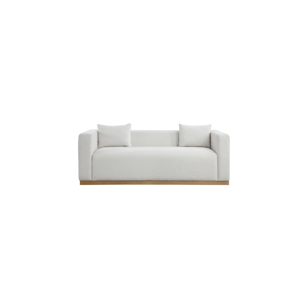 Alfie Cream Linen Textured Fabic Sofa. Picture 3