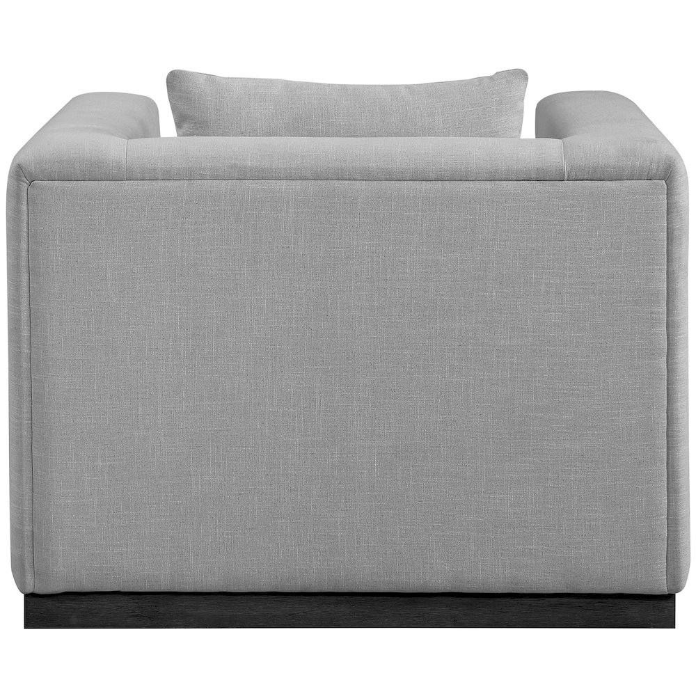 Alfie Grey Linen Textured Fabic Chair. Picture 2