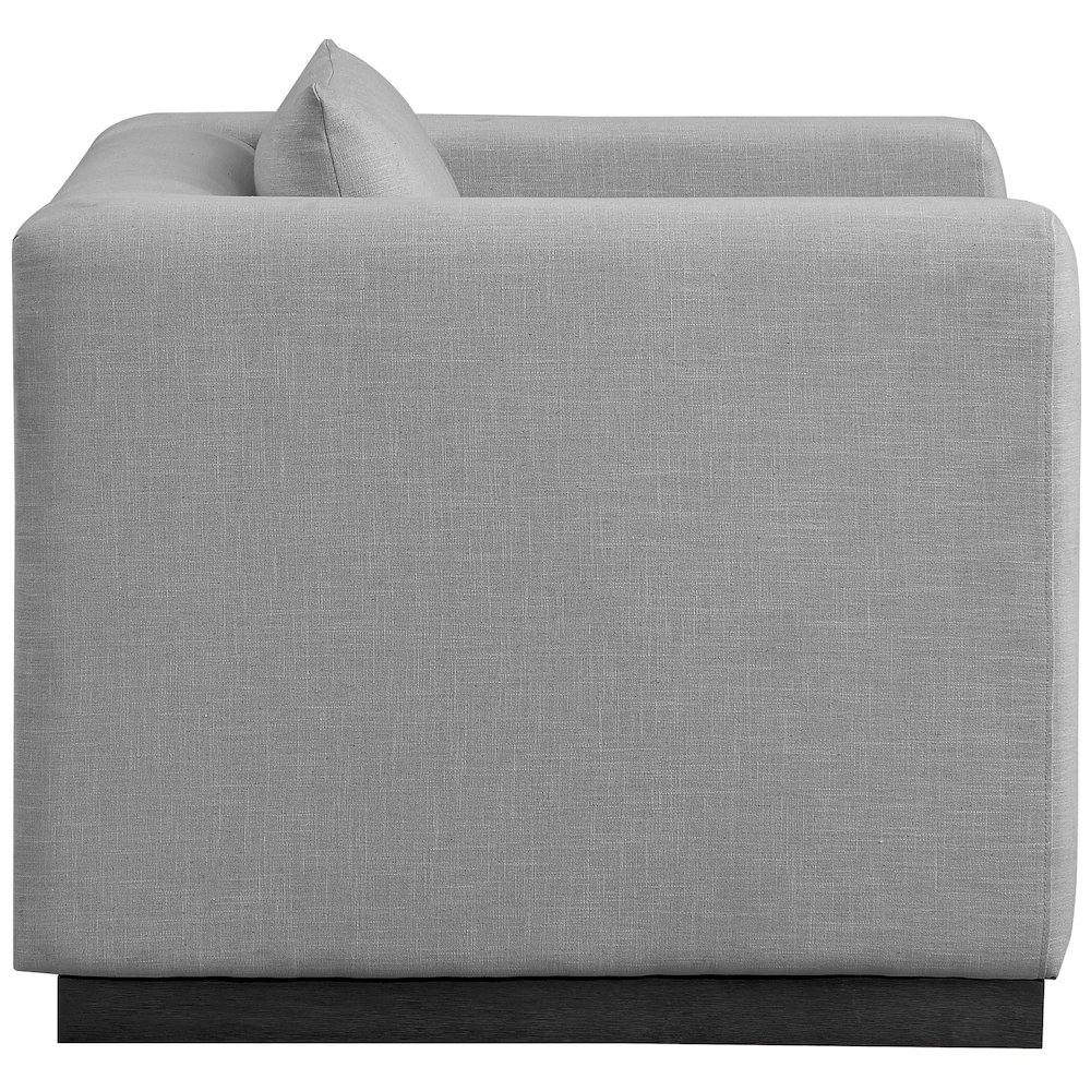 Alfie Grey Linen Textured Fabic Chair. Picture 4