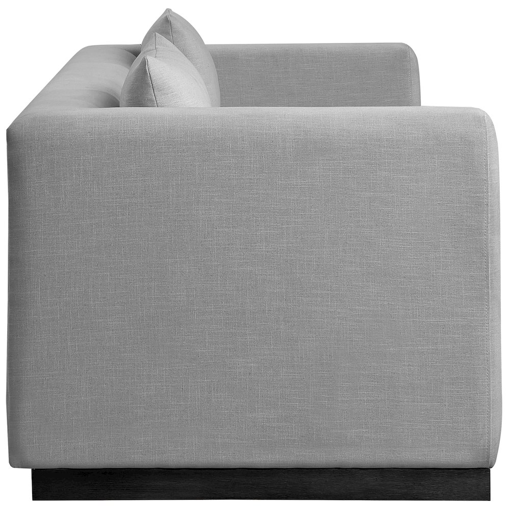 Alfie Grey Linen Textured Fabic Sofa. Picture 4